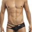 Candyman Black Neon-Effect Dip Strap Brief