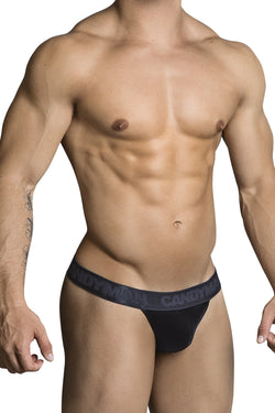 Candyman Black Sheer Back Thong thumbnail 2