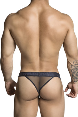 Candyman Black Sheer Back Thong thumbnail 3
