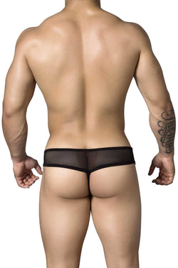 Candyman Black Sheer Candy-Wrap Thong thumbnail 2