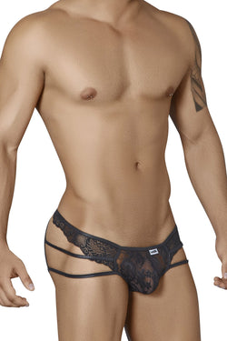 Candyman Black Strappy Lace Brief thumbnail 2