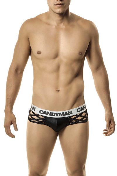Candyman Black Webbed Brief