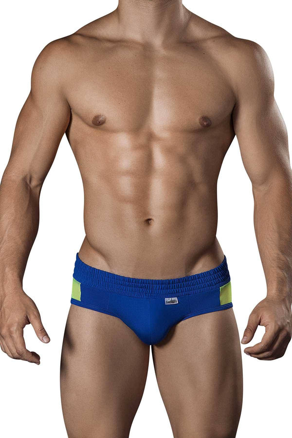 Candyman Electric-Blue/Lime Mesh-Panel Sunny Brief