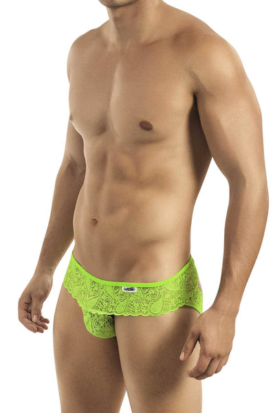 Candyman Green Neon Effect Lace Jockstrap