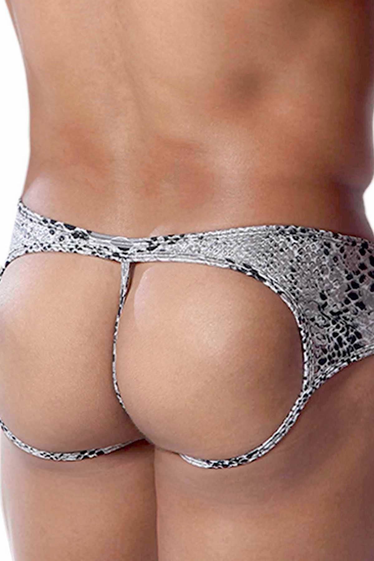 Candyman Grey Snakeskin Jock-String