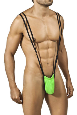 Candyman Hot-Green Strappy Suspender Thong thumbnail 1