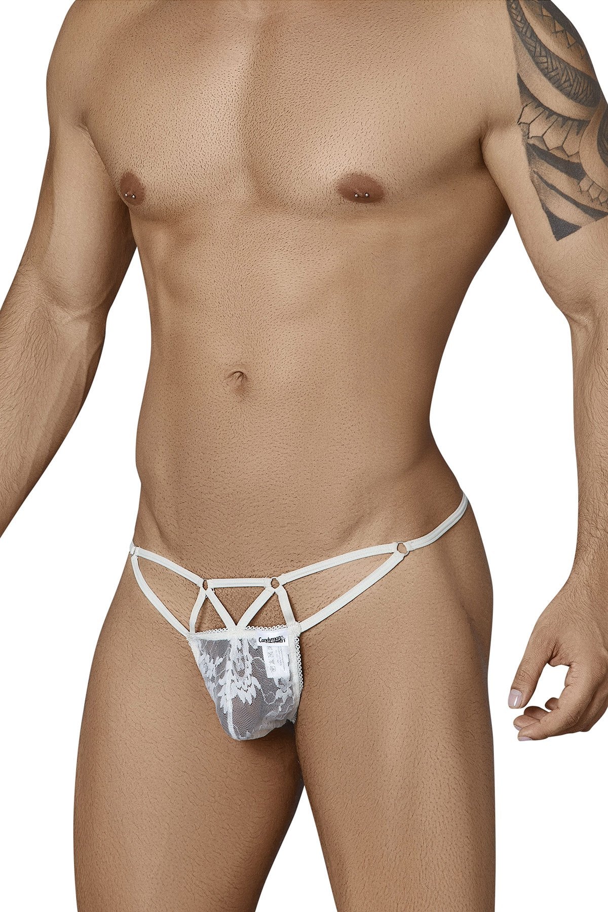 Candyman Ivory Strappy Lace Thong