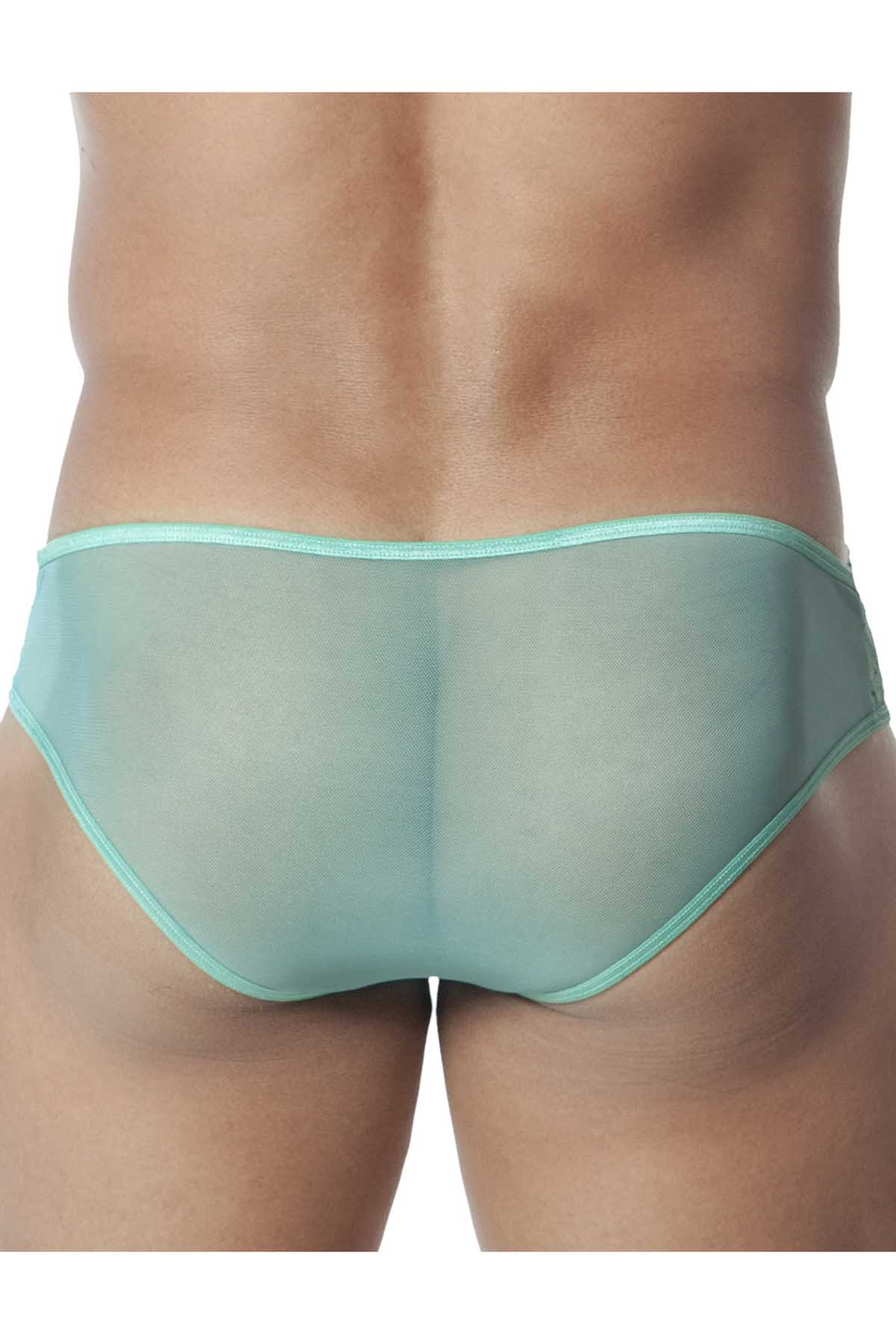 Candyman Mint-Green Sheer-Lace Bikini Brief