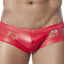 Candyman Red Lace/Wet-Look Cut-Out Brief