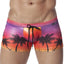 Candyman Sunset-Palms Printed Swim Trunk