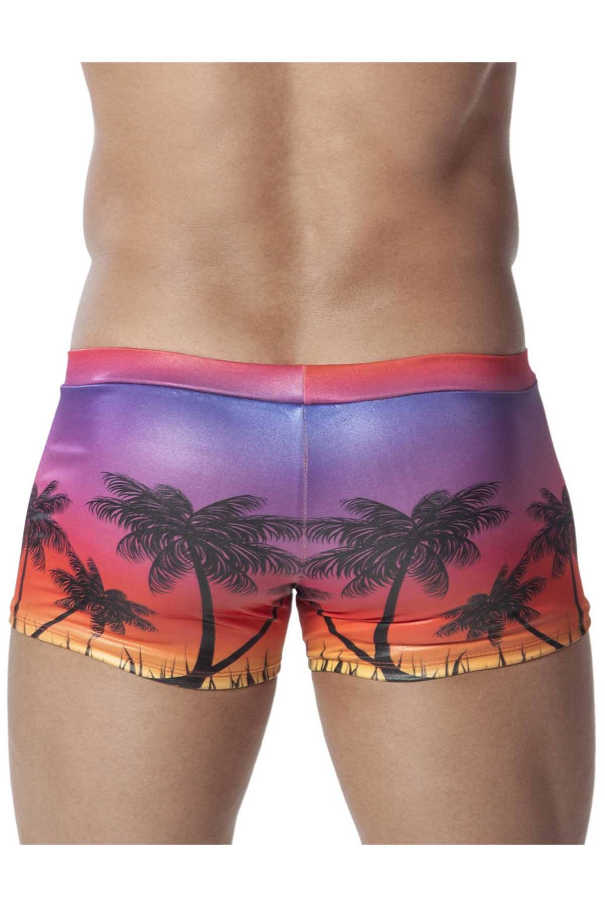 Candyman Sunset-Palms Printed Swim Trunk