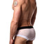 Candyman White Sheer/Wet-Look Brief