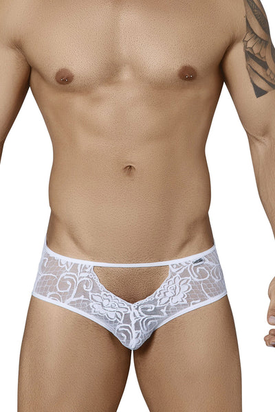 Candyman White Sneak Peak Lace Brief