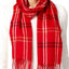 Cejon Red Grid-Pattern Woven Scarf