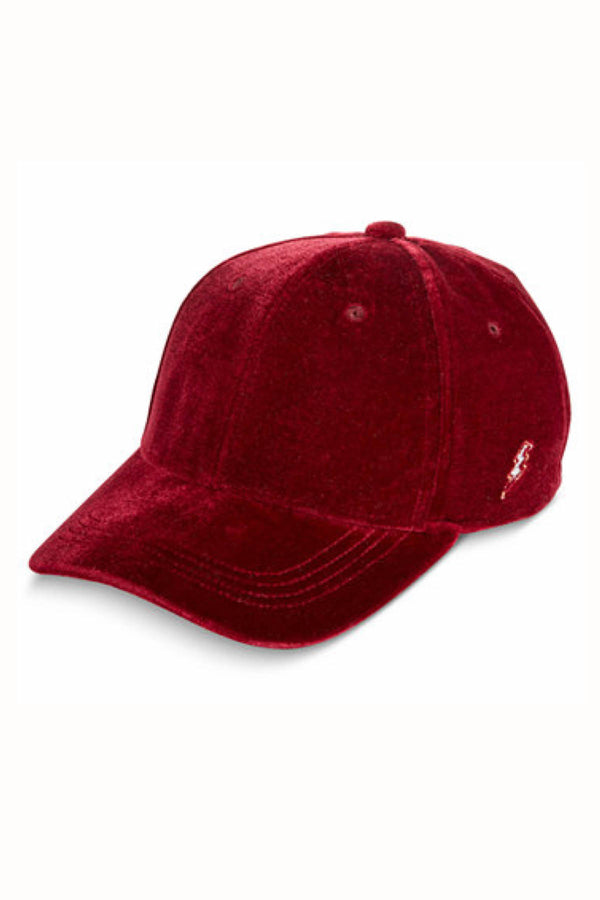 Celebrate Shop Burgundy Velvet Embroidered Baseball Cap