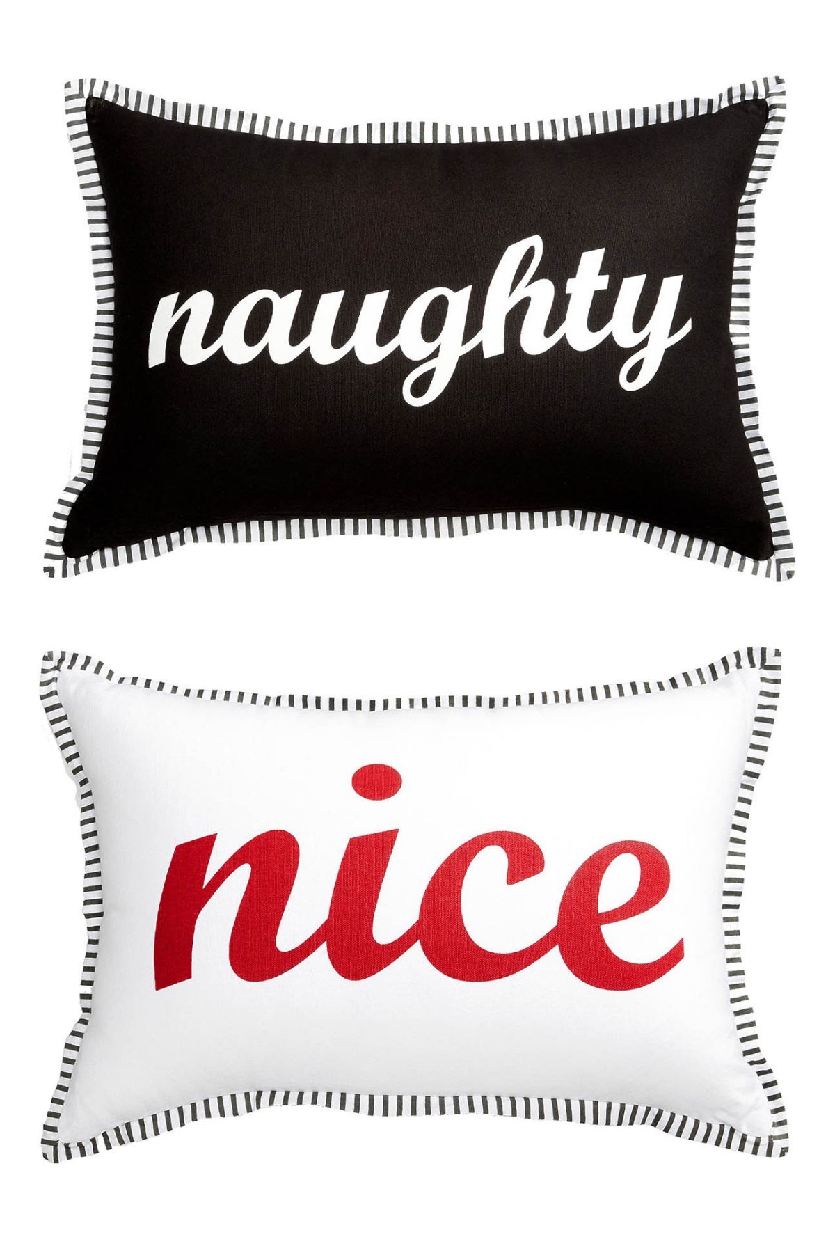 Celebrate Shop Naughty And Nice 13x20 Reversible Throw Pillow