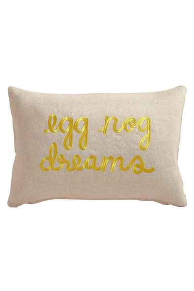 Celebrate Shop Taupe Eggnog Dreams Throw Pillow