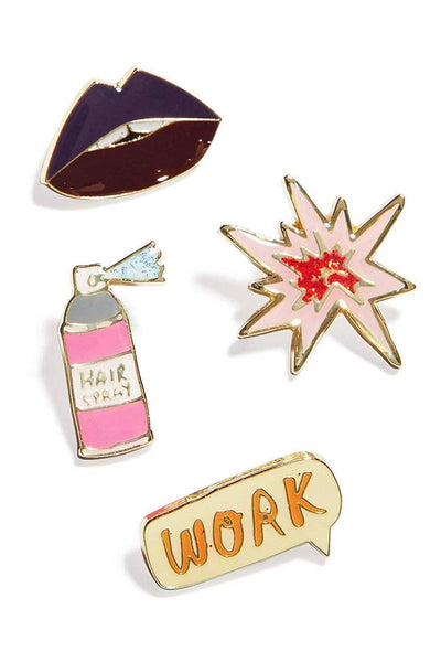 Celebrate Shop Work 4-pc Pin Set