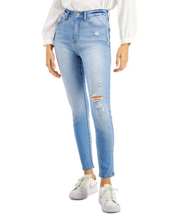 Celebrity Pink High Rise Ripped Skinny Ankle Jeans Speed Up thumbnail 1