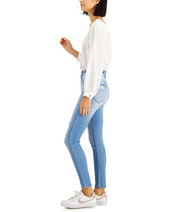 Celebrity Pink High Rise Ripped Skinny Ankle Jeans Speed Up thumbnail 3