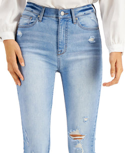 Celebrity Pink High Rise Ripped Skinny Ankle Jeans Speed Up thumbnail 4