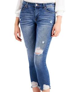 Celebrity Pink Juniors' Ankle Skinny Jeans Tapped Out thumbnail 4
