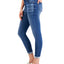 Celebrity Pink Juniors' Curvy High Rise Skinny Cropped Jeans Rudolph