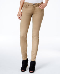 Celebrity Pink Juniors' Jayden Mid-rise Colored Wash Skinny Jeans Khaki thumbnail 1