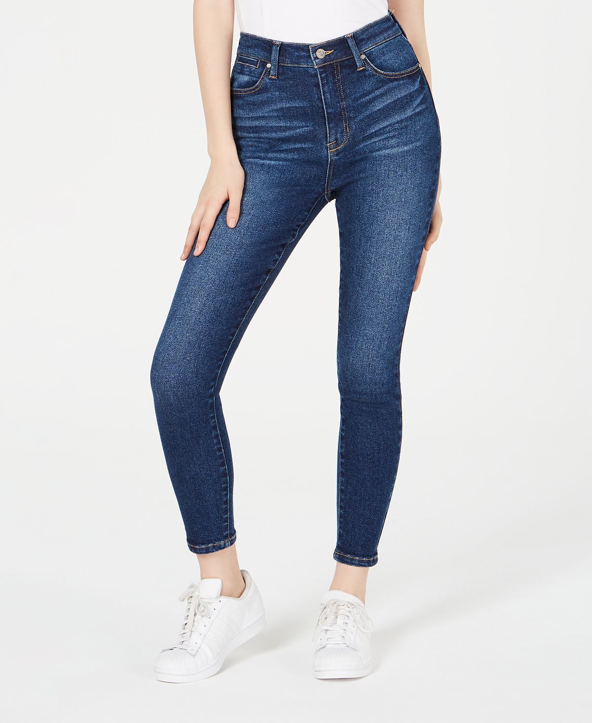 Celebrity Pink Juniors' Ripped High-rise Skinny Jeans Starry