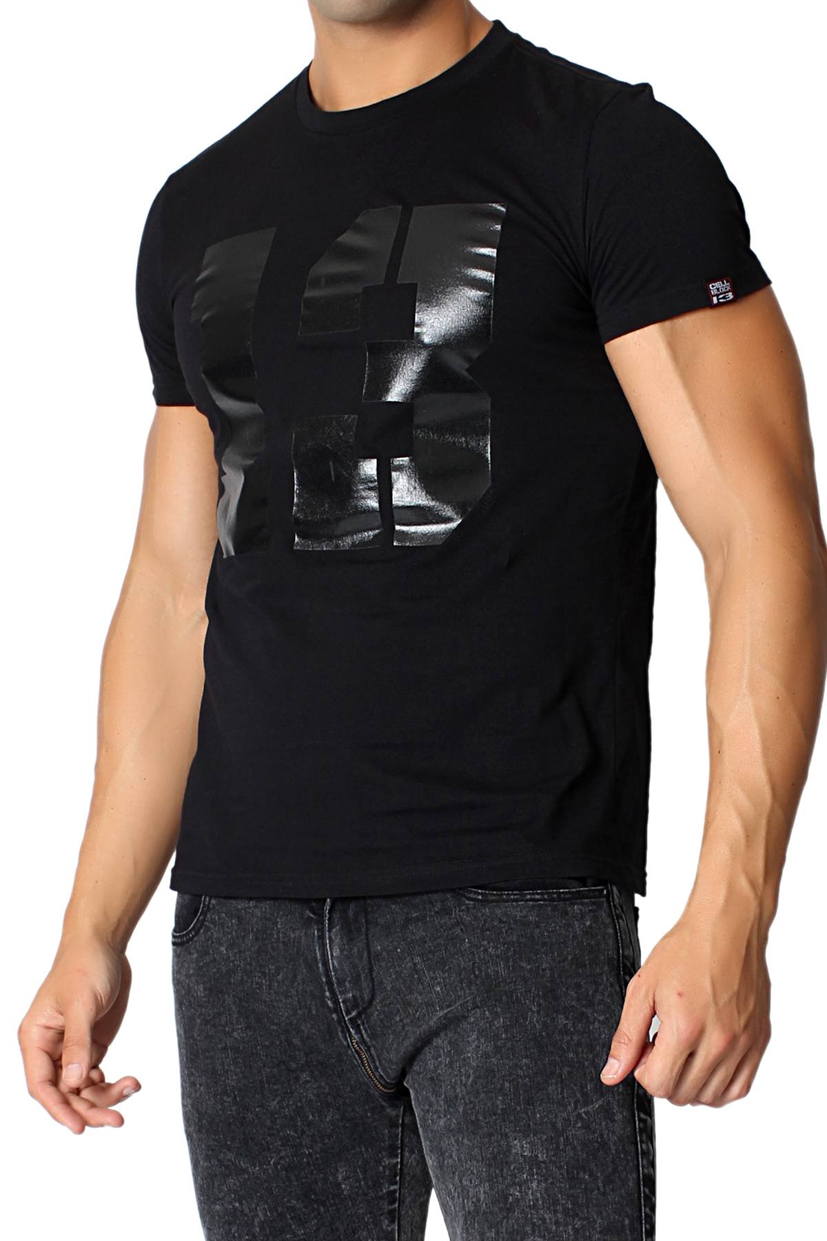 CellBlock 13 Black Logo "13" Crew Neck T-Shirt