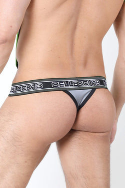 CellBlock 13 Black Rogue X Reflective Zipper Thong thumbnail 3