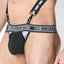 CellBlock 13 Black Rogue X Reflective Zipper Thong