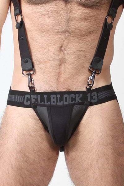 CellBlock 13 Black Spartan Neoprene Jockstrap