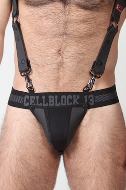 CellBlock 13 Black Spartan Neoprene Thong thumbnail 2