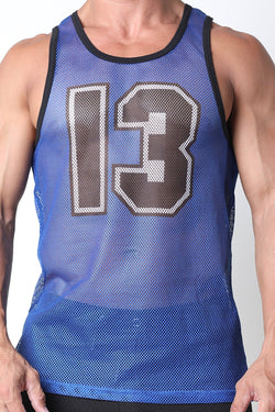 CellBlock 13 Blue Halfback Mesh Tank Top thumbnail 1