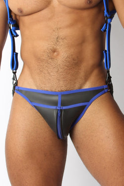CellBlock 13 Blue Rebel Neoprene Jockstrap w/ Zipper thumbnail 1