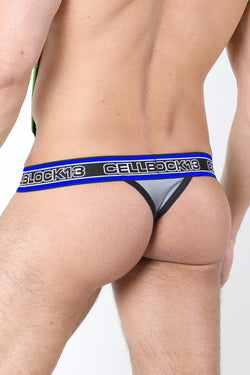 CellBlock 13 Blue Rogue X Reflective Zipper Thong thumbnail 3