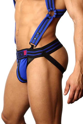 CellBlock 13 Blue Triple Threat Zipper Jockstrap