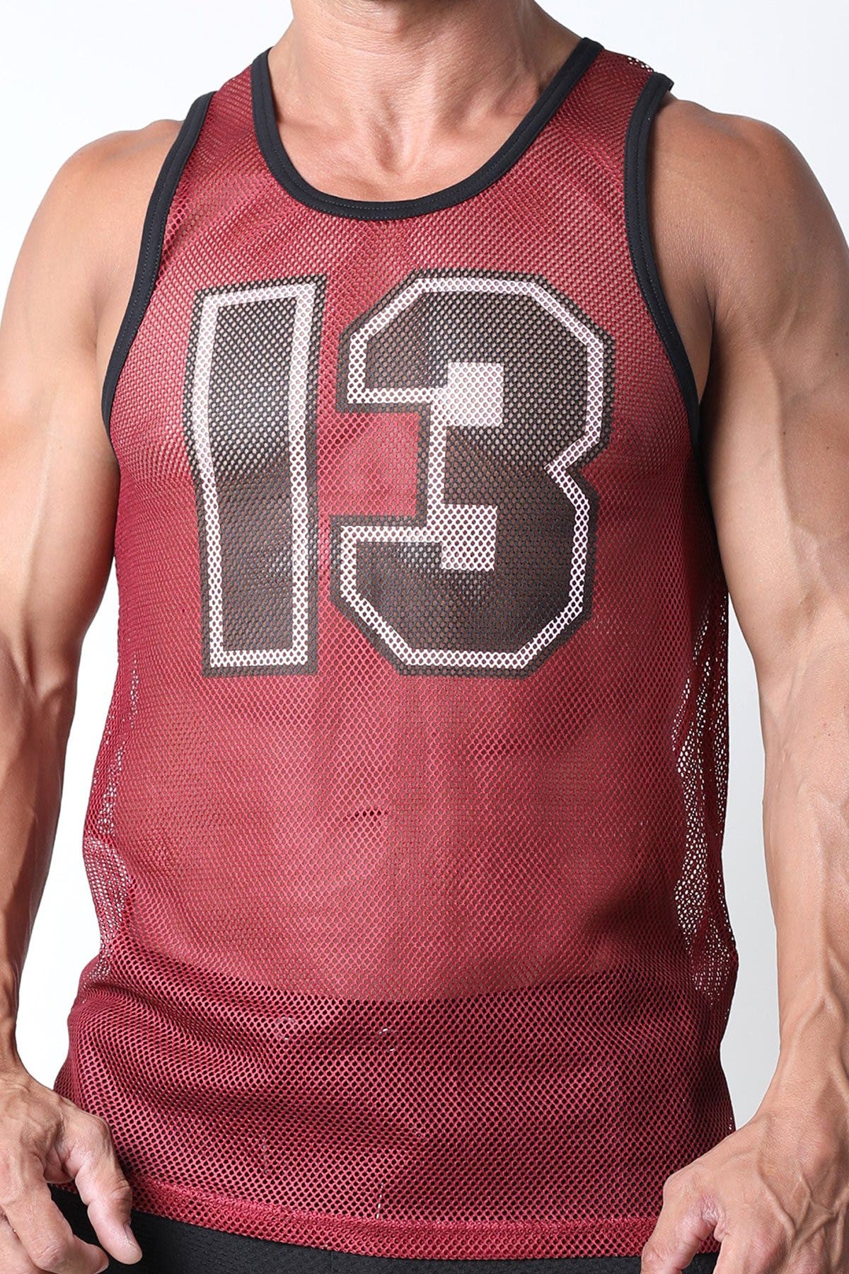 CellBlock 13 Burgundy Halfback Mesh Tank Top
