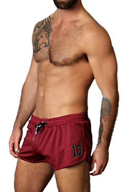 CellBlock 13 Burgundy Tailback Mesh Short w/ Jock Pouch thumbnail 2