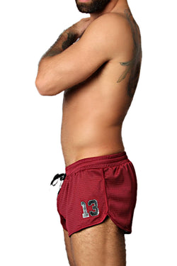CellBlock 13 Burgundy Tailback Mesh Short w/ Jock Pouch thumbnail 3