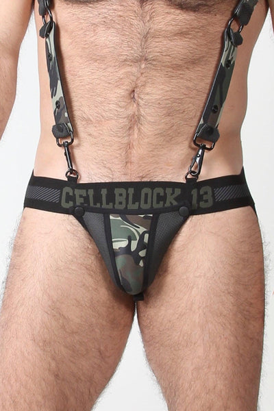 CellBlock 13 Green Camo Spartan Neoprene Jockstrap