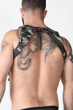 CellBlock 13 Green Camo Spartan Neoprene Reversible Harness thumbnail 3