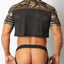 CellBlock 13 Green Foxhole Camo Mesh Crop Top
