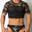CellBlock 13 Green Foxhole Camo Mesh Crop Top
