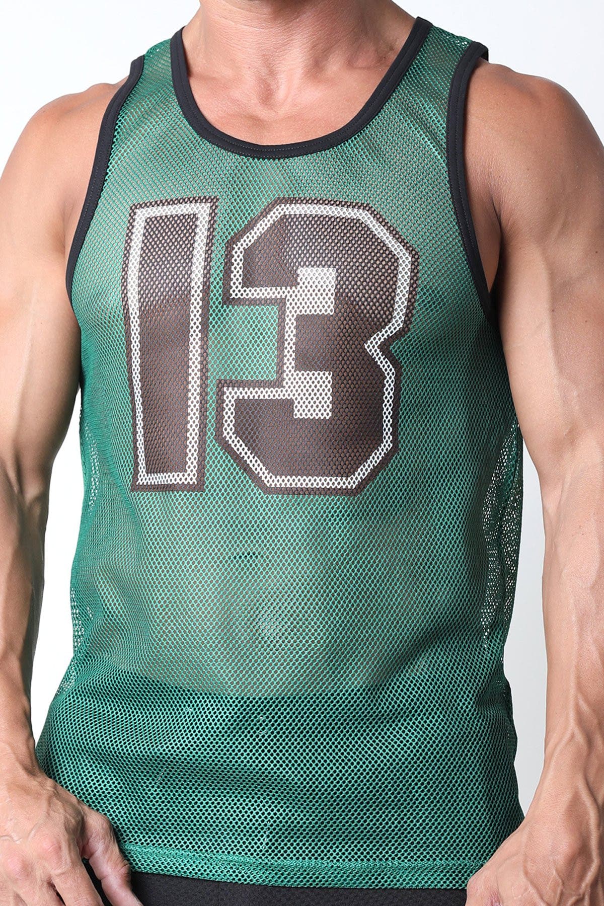 CellBlock 13 Green Halfback Mesh Tank Top