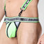 CellBlock 13 Green Rogue X Reflective Zipper Thong