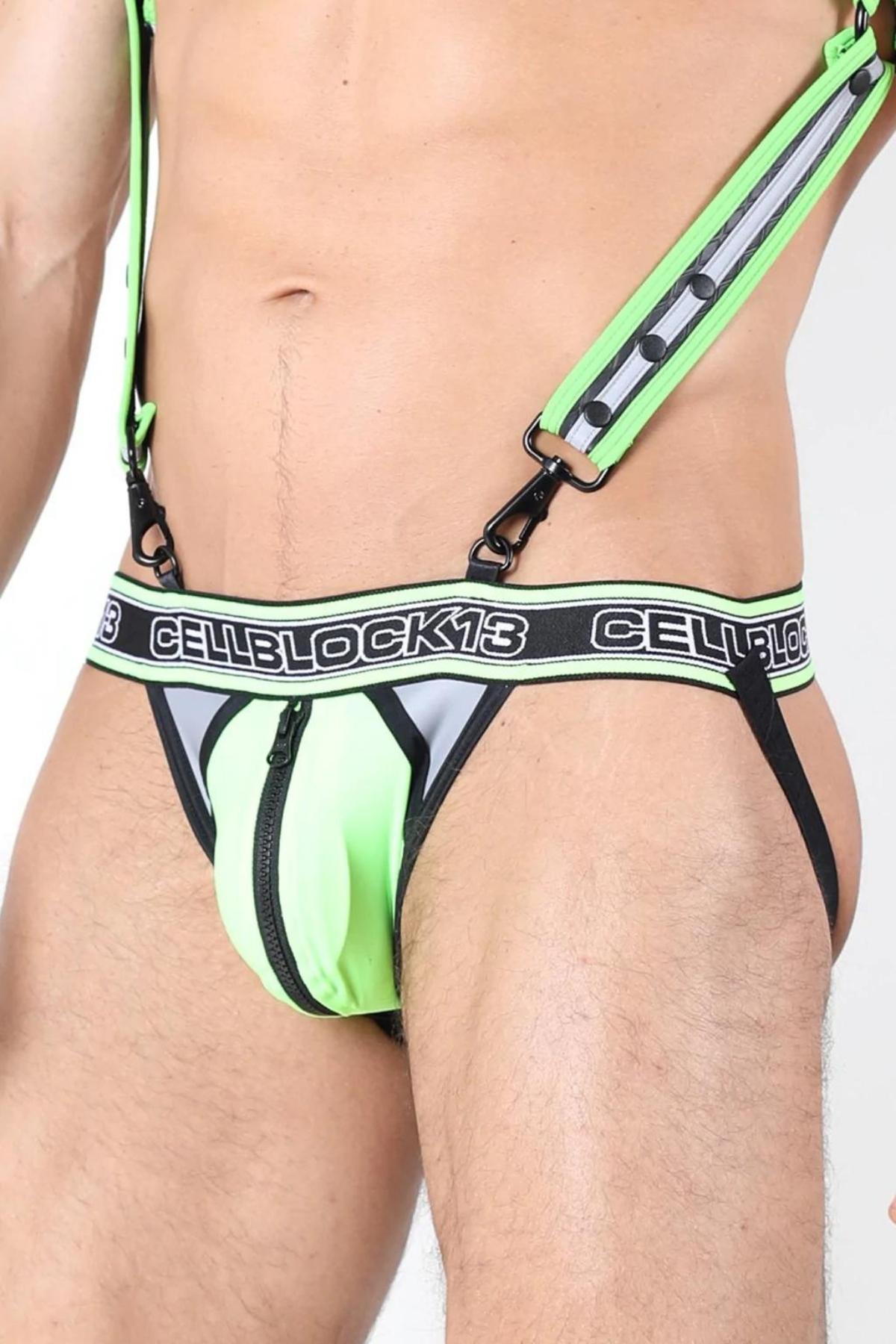 CellBlock 13 Green Rouge X Zipper Jock