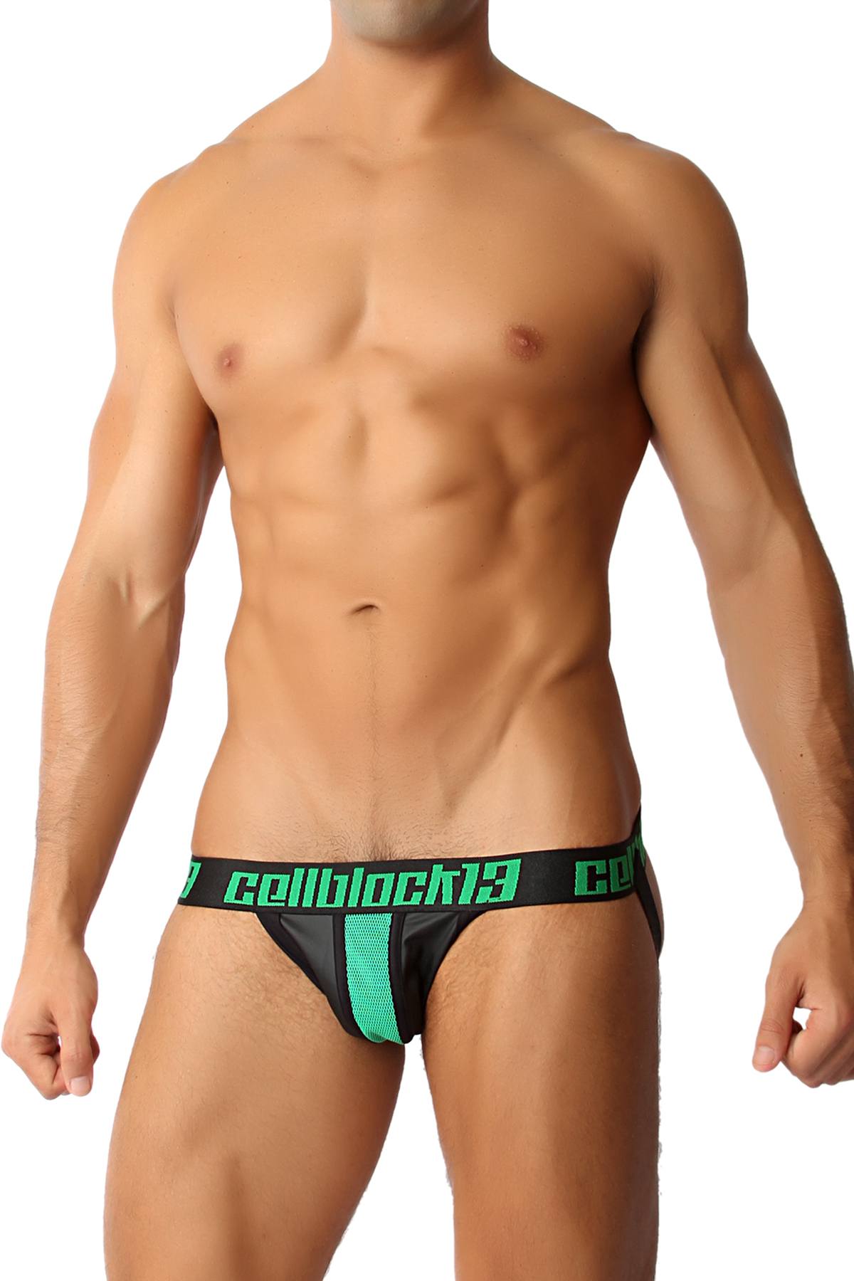 CellBlock 13 Green Vector Rubber Jockstrap
