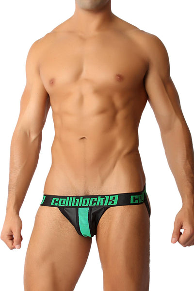 CellBlock 13 Green Vector Rubber Jockstrap